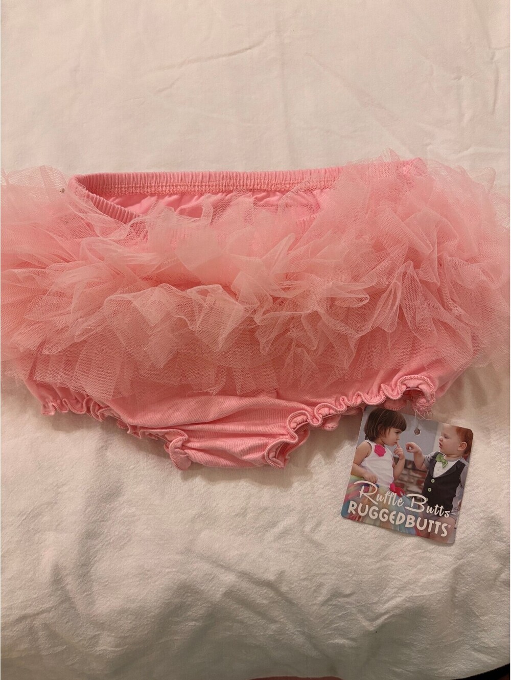 RuffleButts Pink Tulle Ruffle Diaper Cover Bloomers Baby Girls 12-18M NWT